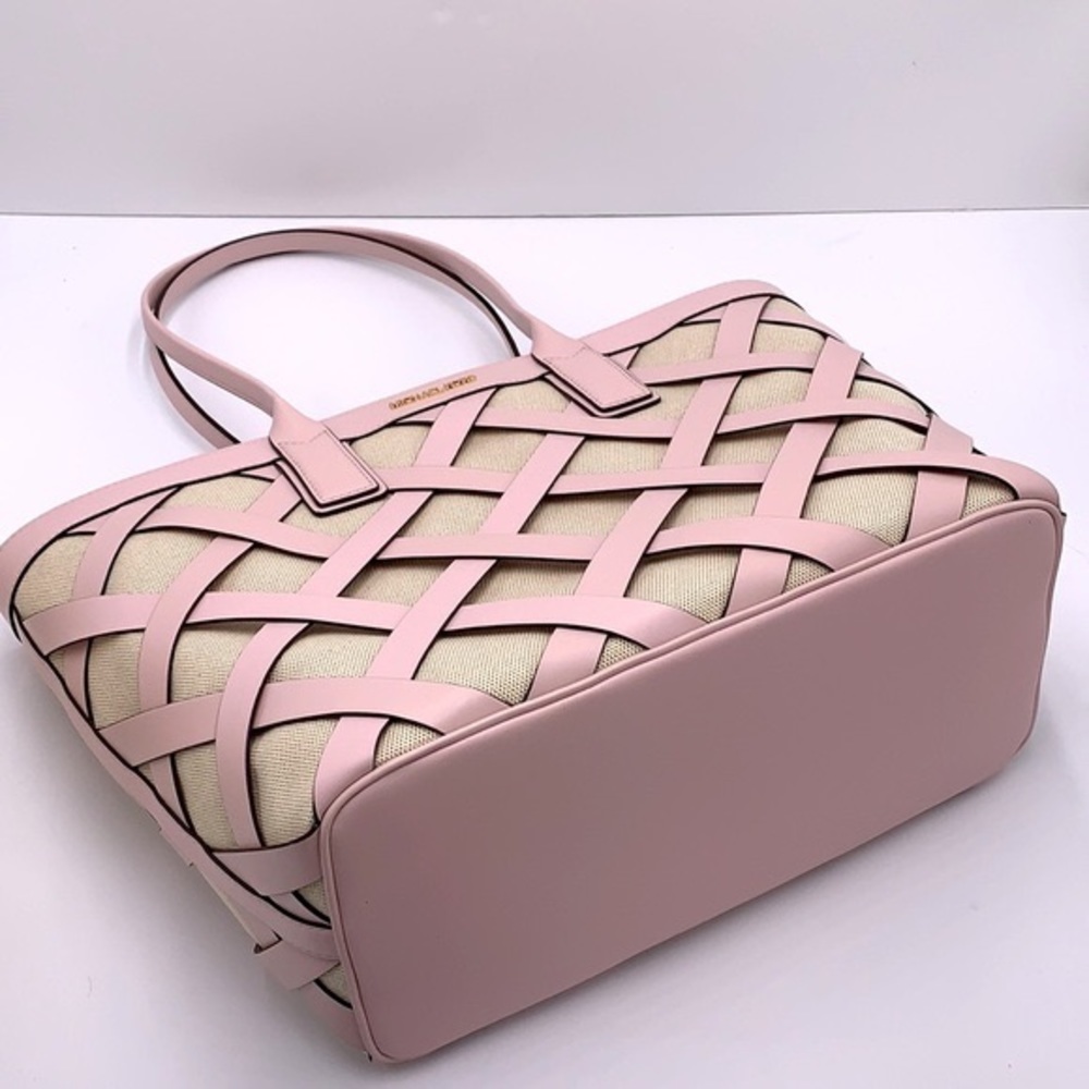 MICHAEL KORS SIENNA Large Tote Shoulder BAG In POWDER BLUSH Leather Canvas - Picture 16 of 16